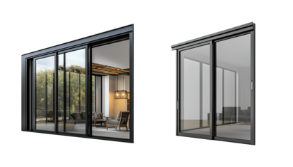 Modern Sliding Glass Doors with Stylish Frame and Minimalist Design