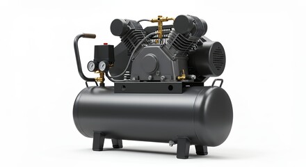 Gray industrial air compressor