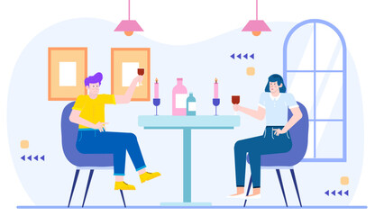 Couple enjoys a romantic dinner at a restaurant. Perfect for showcasing date nights, romantic experiences, dining out, love, relationships.