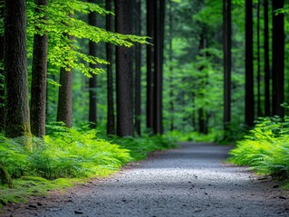Pathway through a lush forest