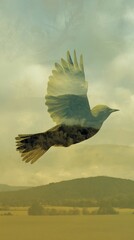 eagle flying over the mountains