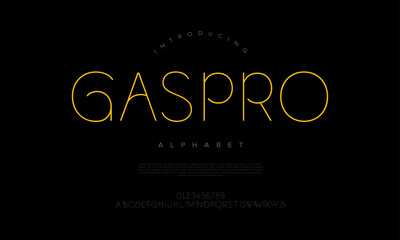 Sleek and futuristic monoline font with geometric forms and minimalist style, great for digital and tech themes