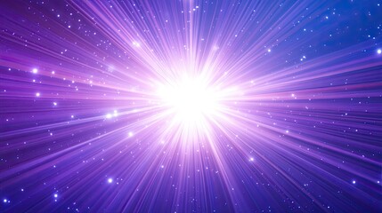 Naklejka premium Purple Cosmic Starburst Explosion.