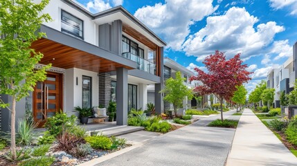 Modern suburban homes