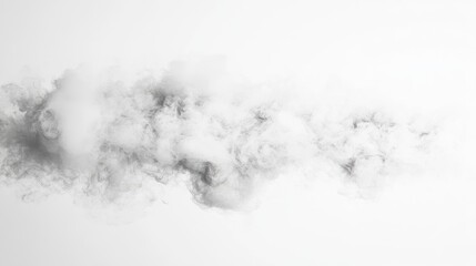 Smoke plume with white background.