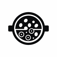 Beef Bhuna vector silhouette illustration isolated on white background