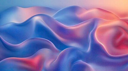 Obraz premium Abstract Wavy Pastel Landscape.