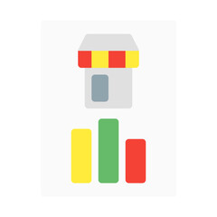 market research report. This is a vector single icon with a flat style. Suitable for any purpose, such as website design, mobile app design, logo design, pattern design, etc.