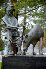 Reindeer Statue in Sodankyla - Finland 