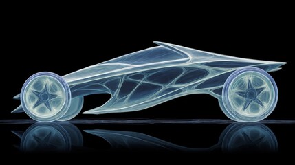 black car on black background