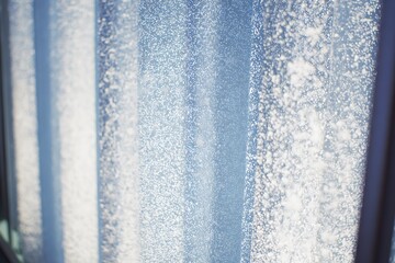 Frosty window curtains