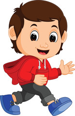 illustration of a child playing happily