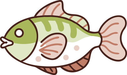 Whimsical lanternfish illustration with vibrant underwater colors