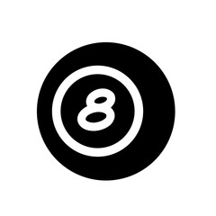 8 ball pool glyph icon