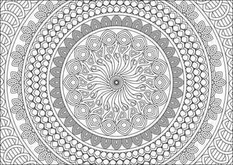 Mandala Coloring Page Drawing Art Vector