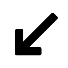 left down corner arrow icon