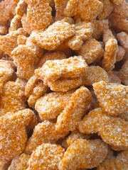 Golden Breaded Chicken Nuggets, Close-Up Texture