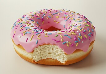 Pink sprinkled donut bite