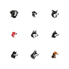 Fototapeta premium A captivating collection of various dog breeds, each portrayed in a sophisticated artistic style