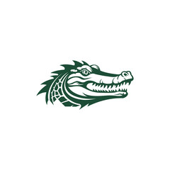 Naklejka premium Fierce Crocodile Head in Vector Style