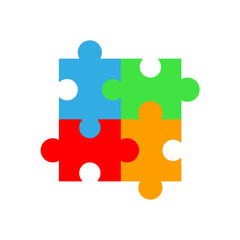 Obraz premium Jigsaw Puzzle Piece Vector Illustration