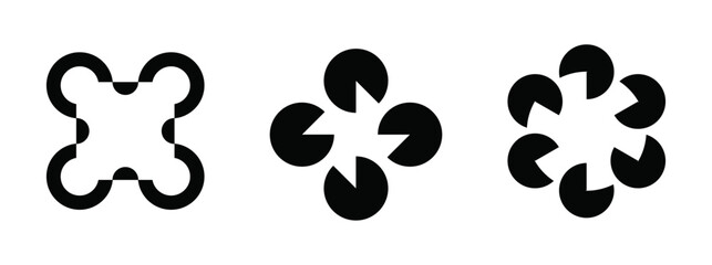 Fototapeta premium Mind and perception: negative space geometry in cognitive visual psychology – vector illustration.