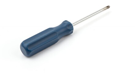 Dark blue screwdriver on white background