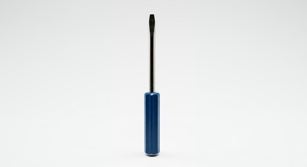 Obraz premium Dark blue screwdriver on white background