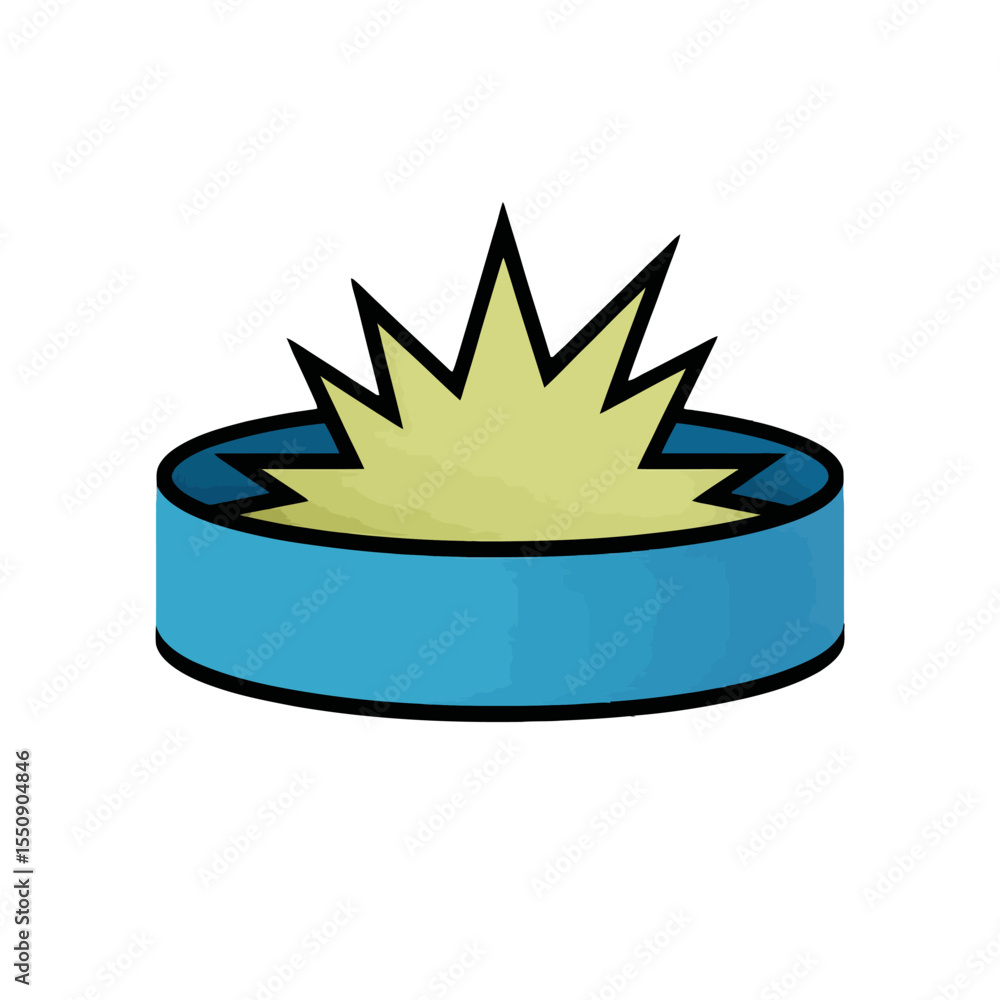 Poster abstract burst of energy in a circular frame vibrant vector graphic