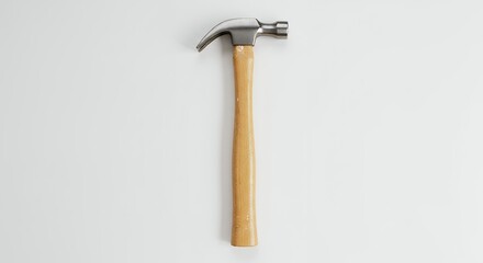 Single claw hammer against white background