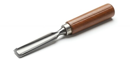 Wood carving gouge tool against white background