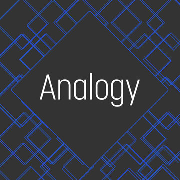 Analogy Dark Squares Grid Blue Lines Texture Box Text 