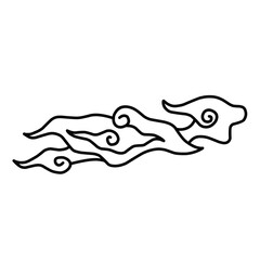 Obraz premium Chinese cloud line vector