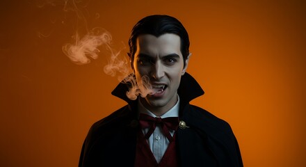 Vampire smoke portrait in costume