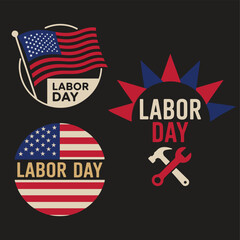 Happy Labor Day & USE Flag vector T-Shirt Design
