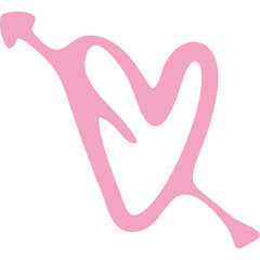 Fototapeta premium hand-drawn hearth love icon