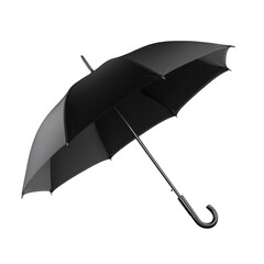 Dark gray/black umbrella, open, angled view