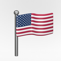 3d flag of united states
