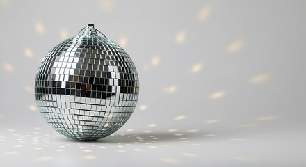 Reflective disco ball creating light patterns