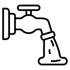 Faucet Icon Single Vector Collection 