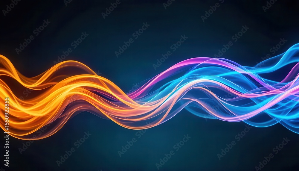 Aufkleber Dynamic computer screen backgrounds featuring flowing vibrant colors