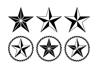 Download star vector shapes: nautical star, lone star, sheriff star, star outline design elements vector silhouette