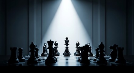 Chess Game with Spotlight