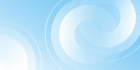 Minimalist banner background, pastel colorful, blue and white gradations. Circle effecet abstract modern design abstract art