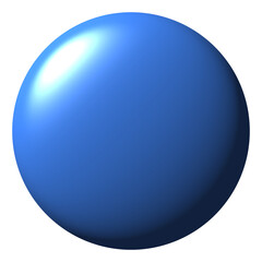 blue glossy sphere