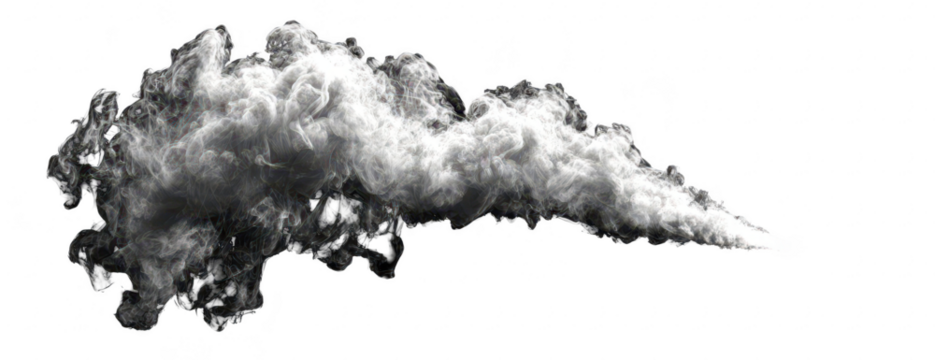 Abstract, wispy cloud of white smoke