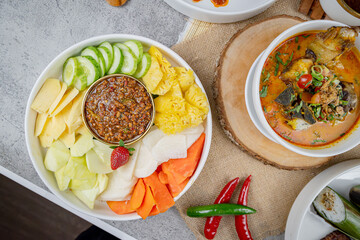 Traditional Indonesian Food Flat Lay 