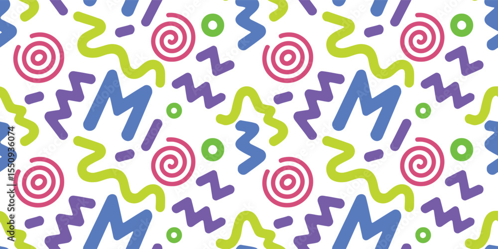 Poster seamless pattern with numbers