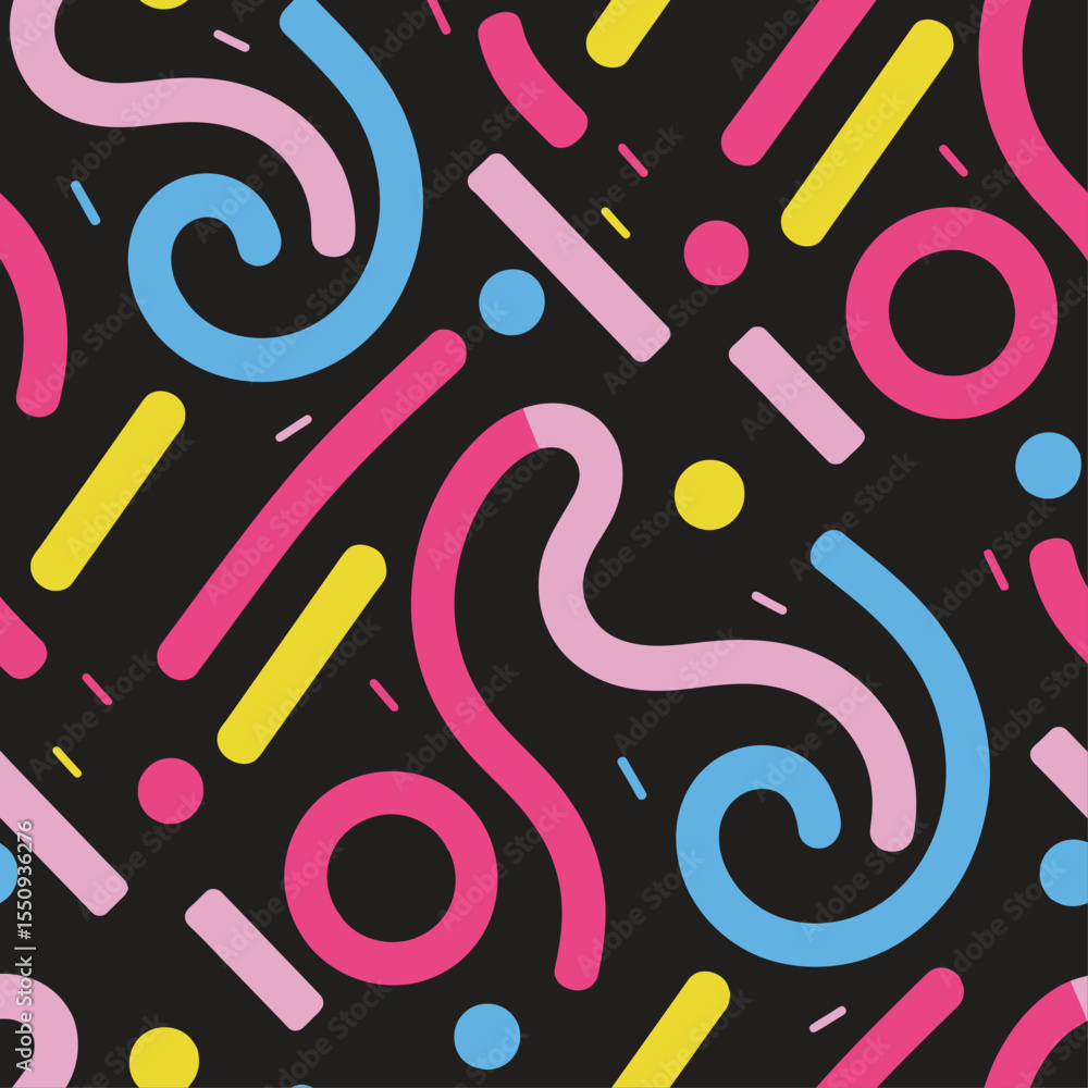 Poster seamless pattern with circles