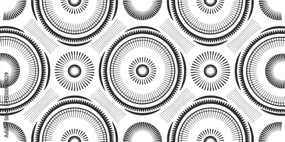 Poster seamless pattern with circles